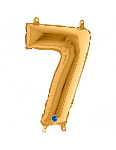 Globo 14" mylar Numero 7 Oro "Gold"