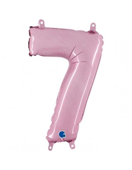 Globo 14" mylar Numero 7 Rosa "Pink" GRABO