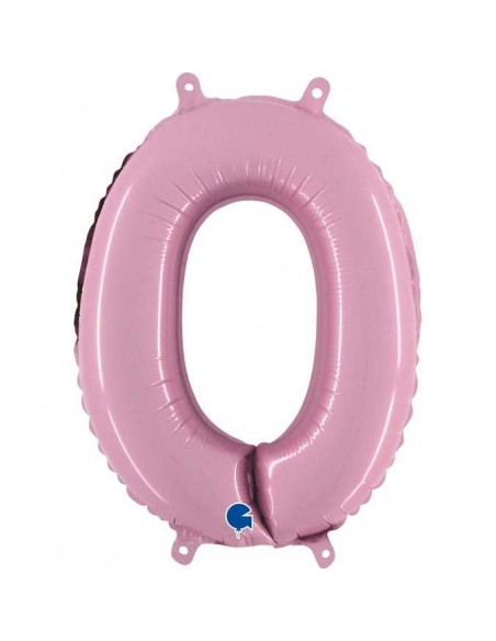 Globo 14" mylar Numero 0 Rosa "Pink" GRABO