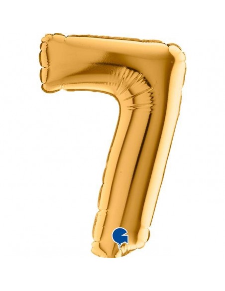 Globo 7" mylar Numero 7 Oro "Gold" GRABO