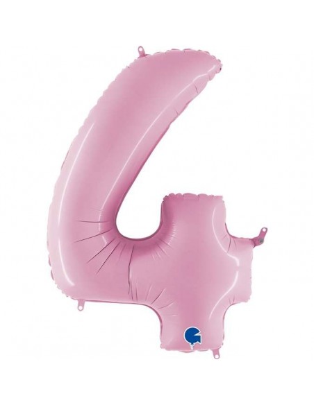 Globo 40" mylar Numero 4 Rosa "Pink" GRABO