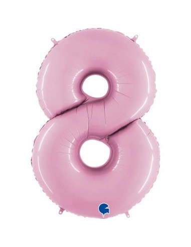 Globo 40" mylar Numero 8 Rosa "Pink"