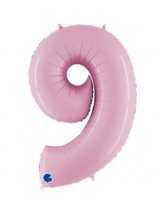 Globo 40" mylar Numero 9 Rosa "Pink" GRABO