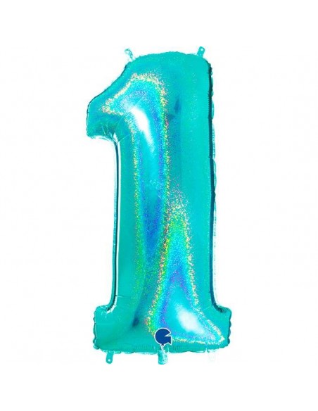 Globo 40" mylar N.1 Tiffany Glitter Holografico GRABO