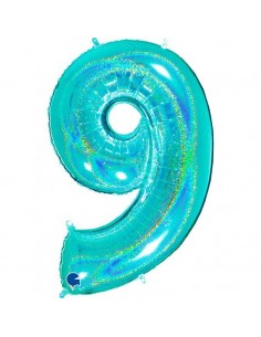 Globo 40" mylar N.9 Tiffany Glitter Holografico GRABO