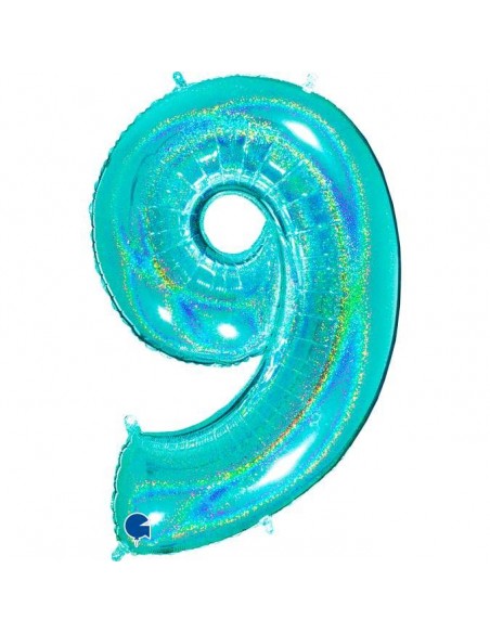 Globo 40" mylar N.9 Tiffany Glitter Holografico GRABO