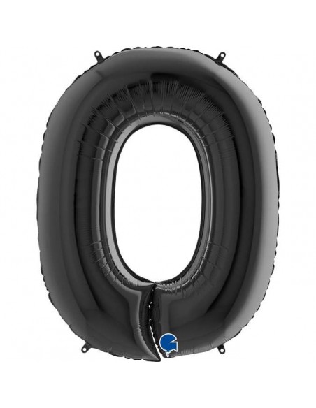 Globo 40" mylar Numero 0 Negro "Black" GRABO