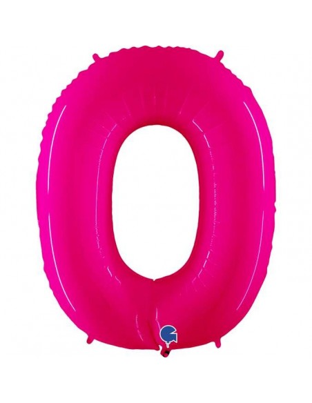 Globo 40" mylar Numero 0 Fucsia Fluo GRABO