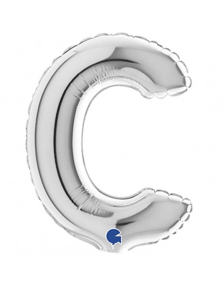 Globo 7" mylar Letra "C" Plata GRABO