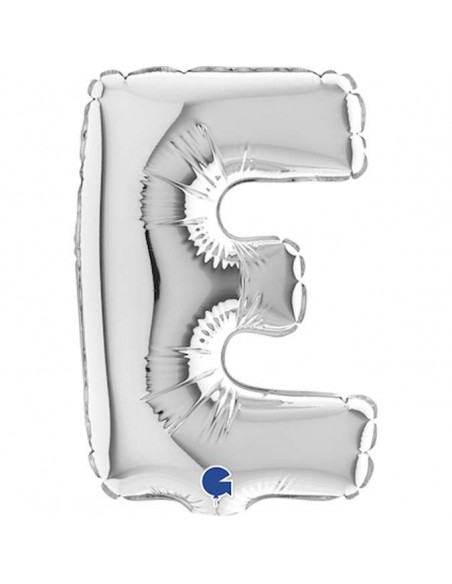 Globo 7" mylar Letra "E" Plata GRABO
