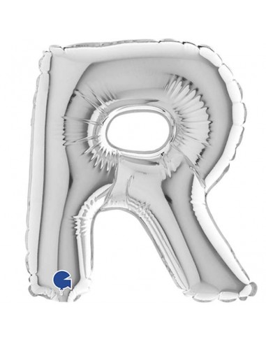 Globo 7" mylar Letra "R" Plata