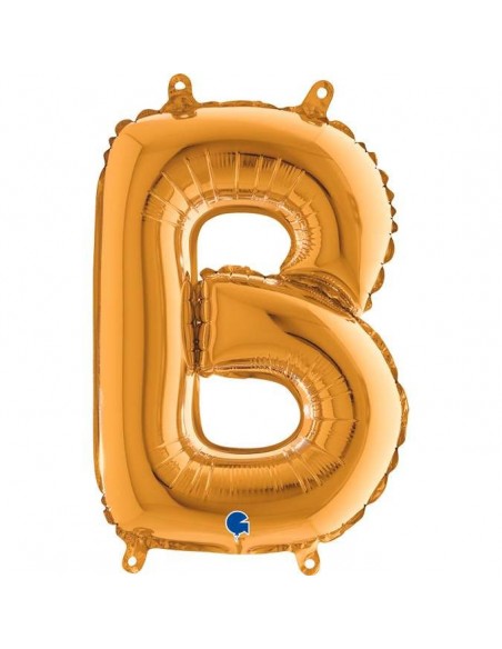 Globo 14" mylar Letra "B" Gold GRABO
