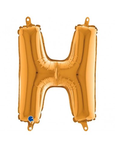 Globo 14" mylar Letra "H" Gold