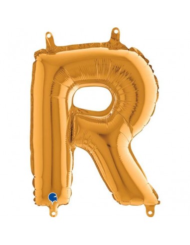 Globo 14" mylar Letra "R" Gold