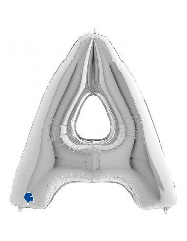 Globo 40" mylar Letra "A" grande Plata
