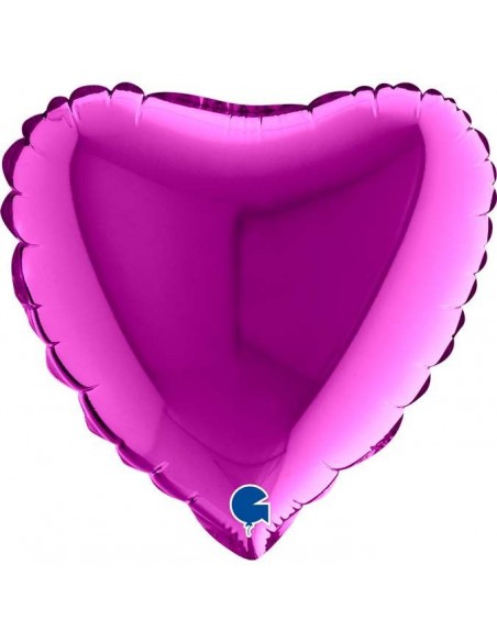 Globo 9" / 25cm mylar Corazón Violeta "Purple" GRABO