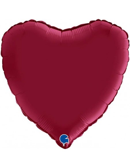 Globo 18" Corazón Satinato Rojo Ciliegia "Cherry" GRABO