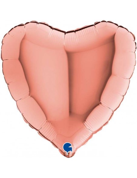 Globo 18" mylar Corazón Rose Gold GRABO
