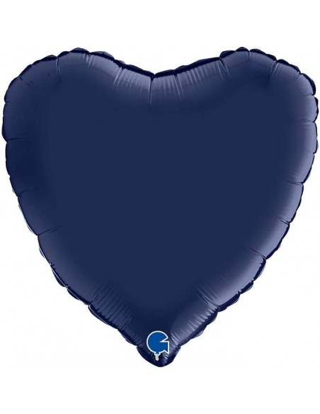Globo 18"46CM Corazon Satinado Azul Scuro "Blue Navy" GRABO