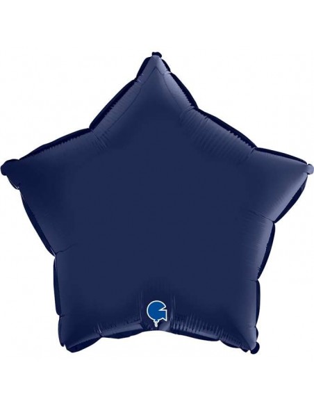 Globo 18" mylar Estrella Azul Navy Satinato "Satin Blue Navy" GRABO