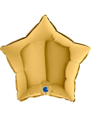 Globo 18" mylar Estrella Oro Claro "Gold"