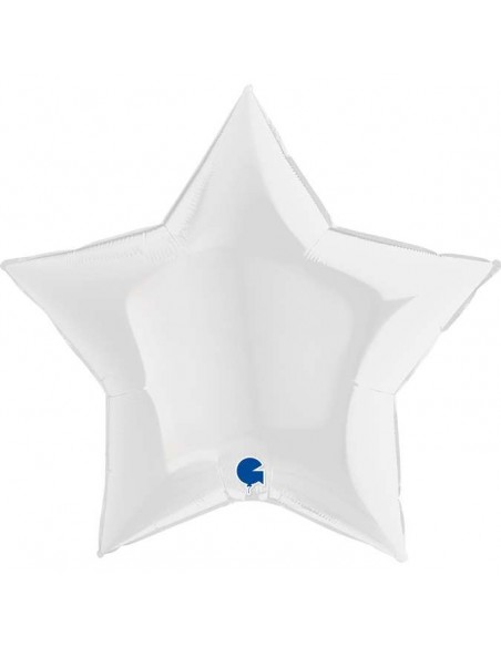 Globo 36" mylar Estrella Blanco "White" GRABO