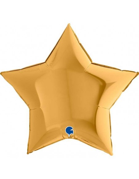 Globo 36" Jumbo mylar Estrella Oro "Star Gold" GRABO