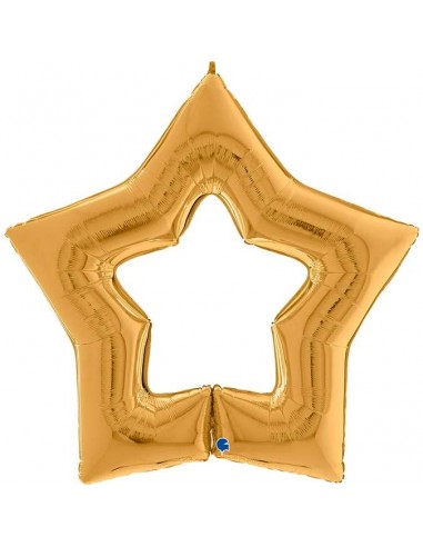 Globo 48" Mylar Estrella Oro "Star Gold"  estrella