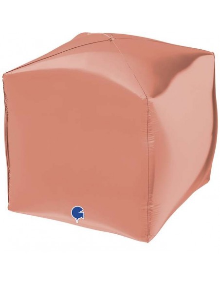 Globo 15" mylar Cubo 4D Rose Gold "Square" GRABO