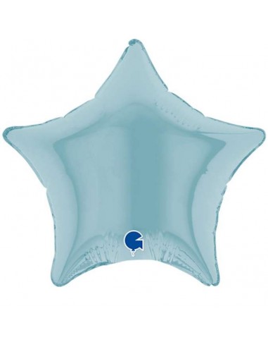 Globo 4" mylar Estrella Celeste "Light Blue"