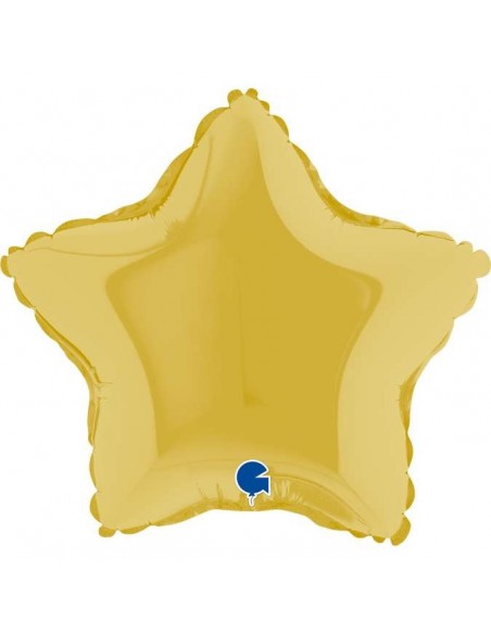 Globo 9" / 25cm mylar Estrella Amarillo "Yellow" GRABO