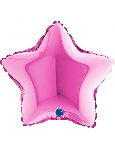 Globo 9" / 25cm mylar Estrella Fucsia "Hot Pink" GRABO