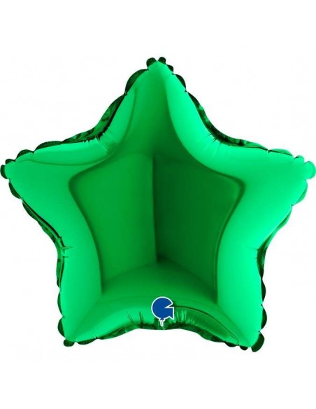 Globo 9" mylar Estrella Verde "Green" GRABO