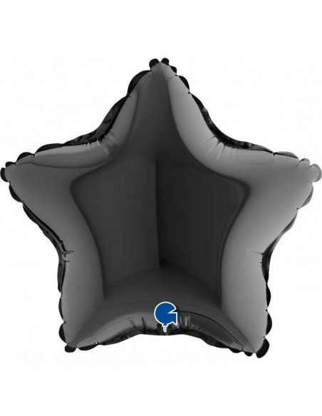 Globo 9" mylar Estrella Negro GRABO