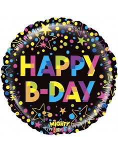 Globo 18" mylar H.B. Multicolor "Colorful Birthday " GRABO