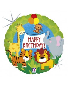 Globo 18" mylar Animales de la jungla "Jungle Animals" GRABO
