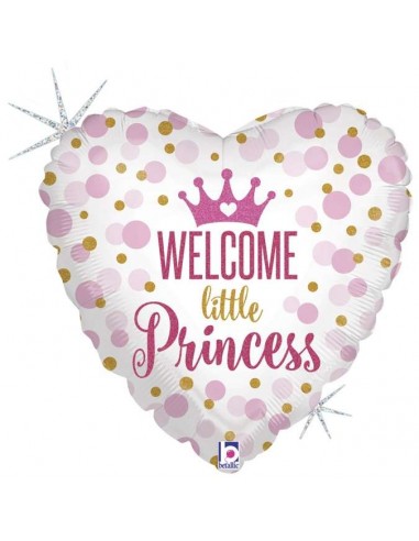 Globo 18" 46cm  mylar NACIMIENTOS  "Welcome Little Princess"