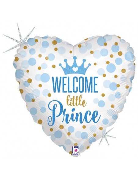 Globo 18" 46 CM mylar NACIMIENTO "Welcome Little Prince" 1 PZ GRABO