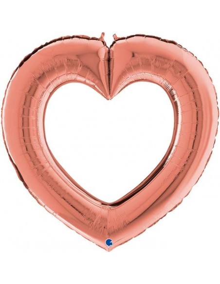 Globo 41" Super Shape CORAZON Rose Gold "Linky Heart" 1PZ GRABO