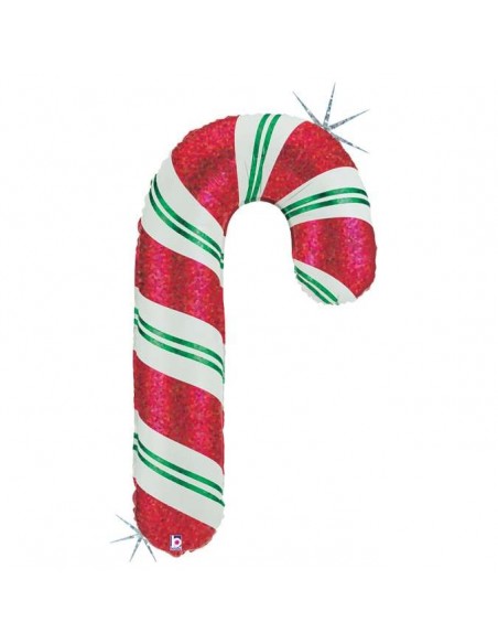 Globo 41" Super Shape mylar "Candy Cane Holographic" GRABO