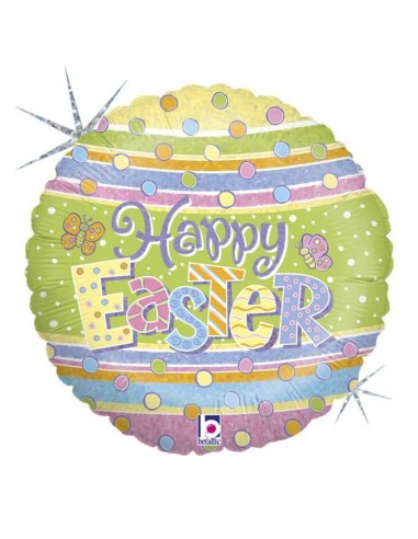 Globo 18" mylar Happy Easter "Easter Dots"