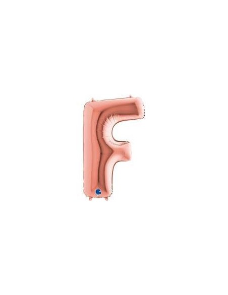 Globo in foil letra "F" 40" 100cm rose gold GRABO