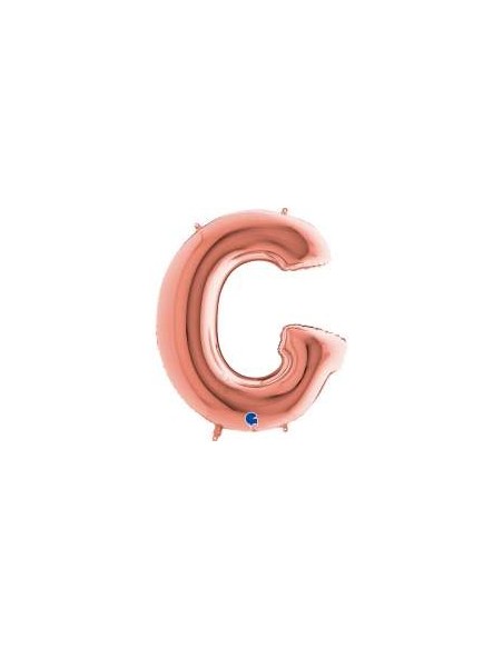 Globo Mylar letra "G" 40" 100cm Rose gold GRABO
