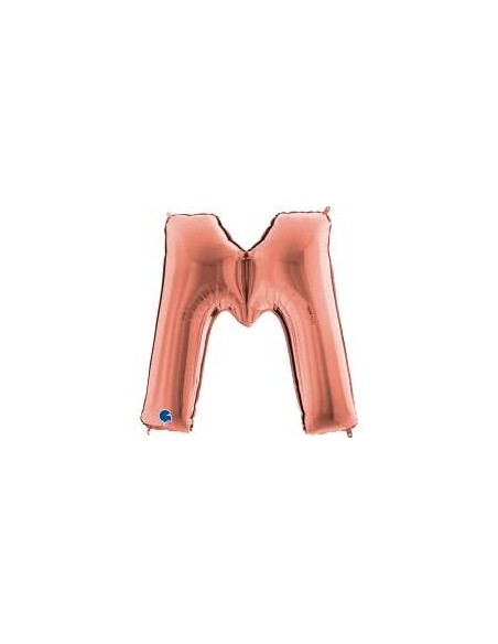 Globo Mylar letra "M" 40" - 100 cm Rose gold GRABO