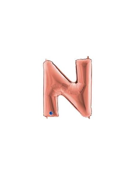 Globo Mylar letra "N" 40" - 100 cm Rose gold GRABO