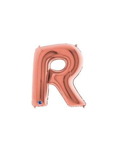 Globo  Mylar letra "R" 40" - 100 cm Rose gold