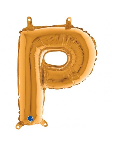 Globo 40" mylar Letra "P" Gold GRABO