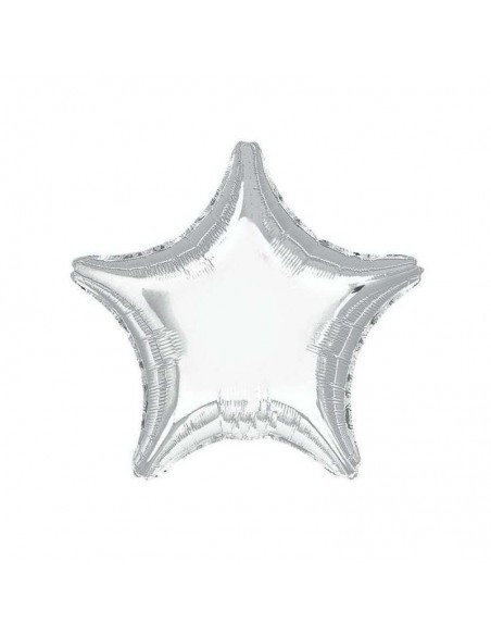 Globo 17" 44cm estrella Silver 1PZ GRABO