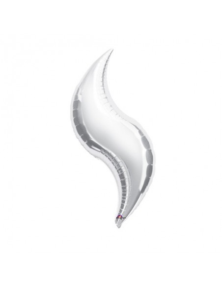 GLOBO FOIL CURVA 28" 71CM SILVER 1 PZ KALEIDOSCOPE