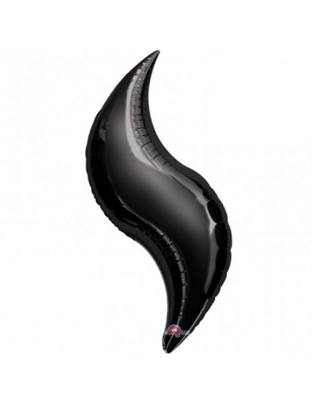 GLOBO FOIL SUPER CURVA NEGRO 36" 91CM 1 PZ KALEIDOSCOPE